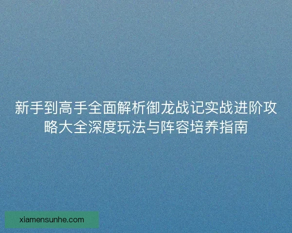 新手到高手全面解析御龙战记实战进阶攻略大全深度玩法与阵容培养指南